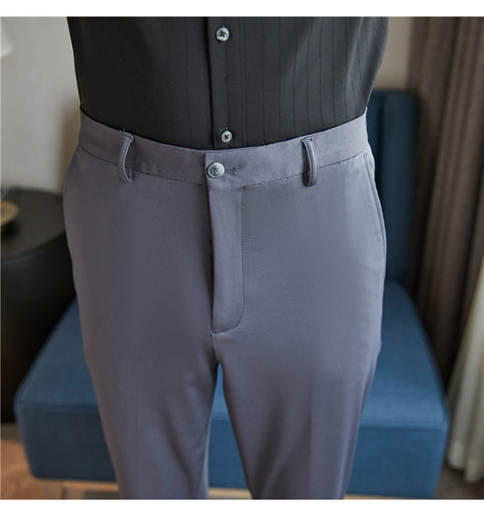 Pantalones Casuales Slim Fit de Color Sólido para Hombre - Image 22
