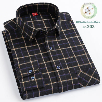 Camisa Casual de Cuadros para Hombre con Cuello Cuadrado - Image 8
