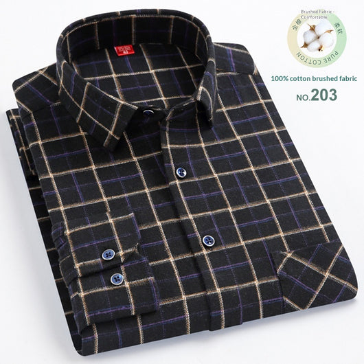 Camisa Casual de Cuadros para Hombre con Cuello Cuadrado - Image 8