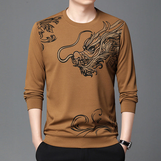 Playera Casual de Cuello Redondo con Textura Flocking para Hombre - Image 11