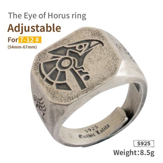 Anillo de Plata Tailandesa Ojo de Horus - Símbolo Egipcio de Protección - Image 5