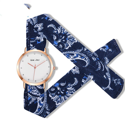 Reloj con Correa de Tela Estampada Resistente al Agua - Image 12