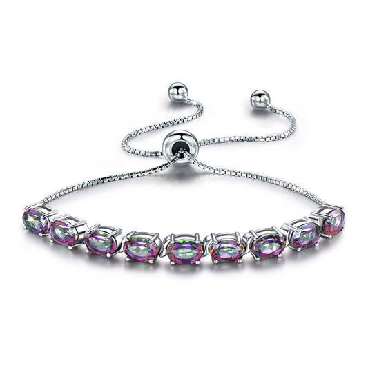Pulsera de Topacio Ajustable en Plata 925