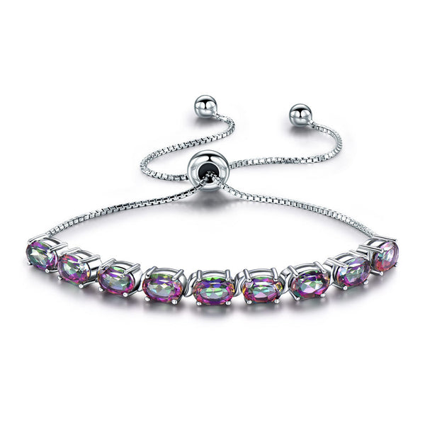 Pulsera de Topacio Ajustable en Plata 925