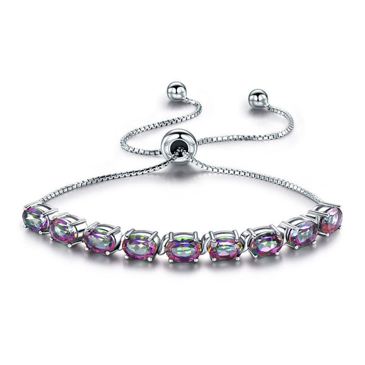 Pulsera de Topacio Ajustable en Plata 925