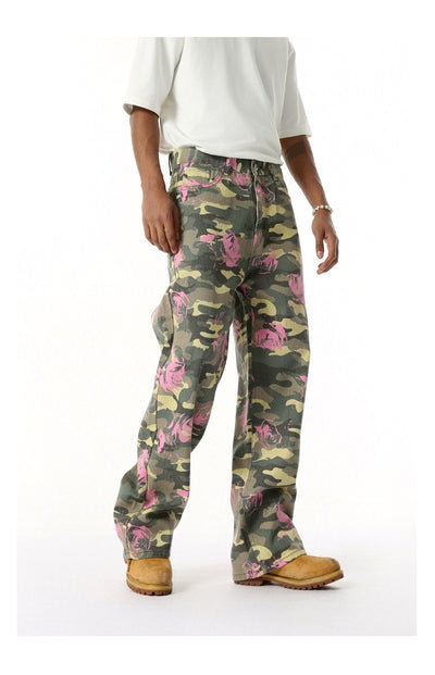 Jeans Rectos Estilo Camuflaje Lavado Clásico - Image 15