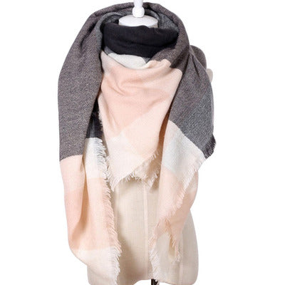 Bufanda Larga con Triángulos para Mujer - Chal Otoño Invierno - Image 7