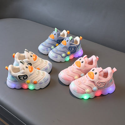 Zapatos Luminosos para Bebé Niña con Malla Transpirable y Suela Suave