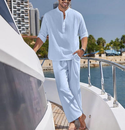 Conjunto Casual Hombre: Playera Manga Larga y Pantalón Sólido Tendencia - Image 22