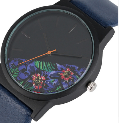 Reloj de Pulsera Floral para Mujer con Correa Estampada y Movimiento de Cuarzo - Image 5