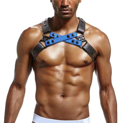 Arnés de Pecho en Cuero Charol para Hombre