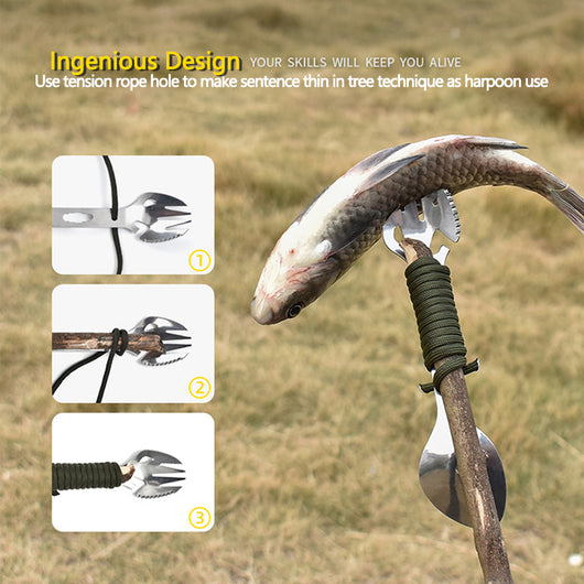 Cubiertos Multiusos de Acero Inoxidable con Abridor - Equipo de Supervivencia - Image 5