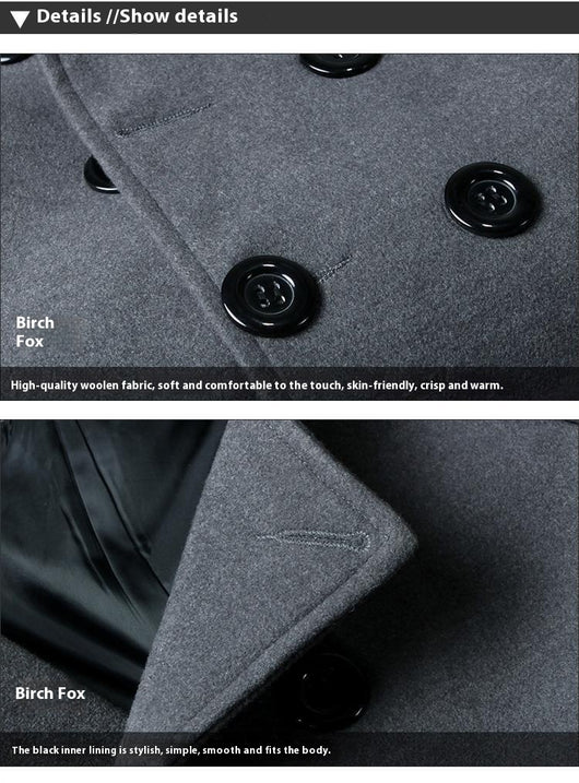 Abrigo Largo Slim Fit Estilo Coreano para Hombre - Image 11