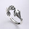 Anillo de Plata Esterlina con Loto y Borla de Carpa
