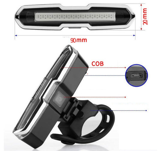 Luz Trasera LED Roja y Azul USB para Bicicleta de Montaña - Image 9