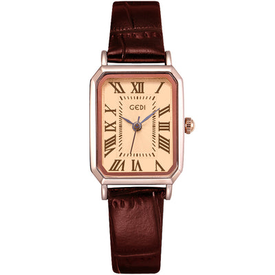 Reloj Elegante Retro para Mujer con Correa Impermeable y Esfera Cuadrada - Image 5
