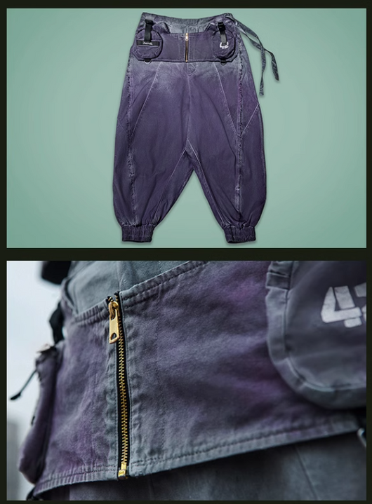 Pantalones Cargo Degradado Punk con Estilo Funcional - Image 12
