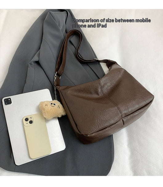 Bolsa Retro para Mujer de Gran Capacidad en Colores Sólidos - Image 25
