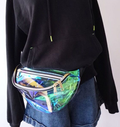 Bolsa Transparente Láser para Cintura - Bolsa Deportiva Multifuncional para Mujer - Image 2
