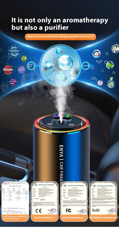 50ml clear glass bottle of car perfume supplement with a gold cap, intended for refilling car aromatherapy machines. - Image 26