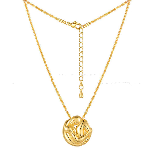 Collar Colgante Abrazos 3D - Diseño Moderno Personalidad