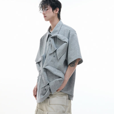 Polo Deconstruido de Algodón con Cuello Múltiple - Manga Corta - Image 12
