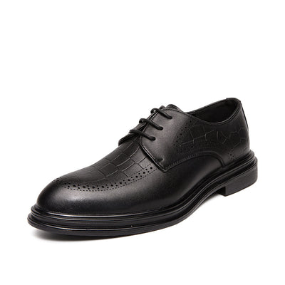 Zapatos Formales de Cuero Marrón con Punta Fina para Hombre - Image 9