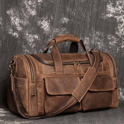 Bolsa de Viaje Cuero Crazy Horse Auténtico - Image 2