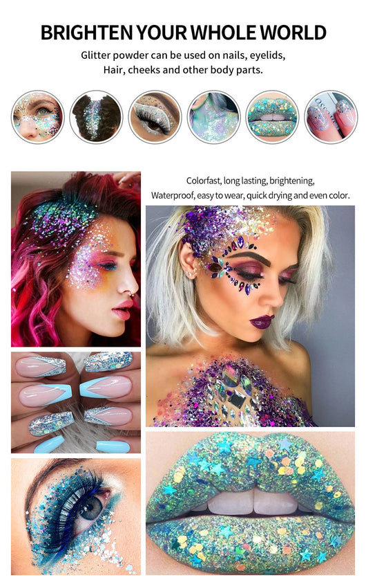 Sombra Líquida con Lentejuelas Brillantes para Ojos y Cuerpo - Image 16