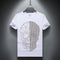 Camiseta Manga Corta Diamante para Hombre Estilo Europeo y Americano