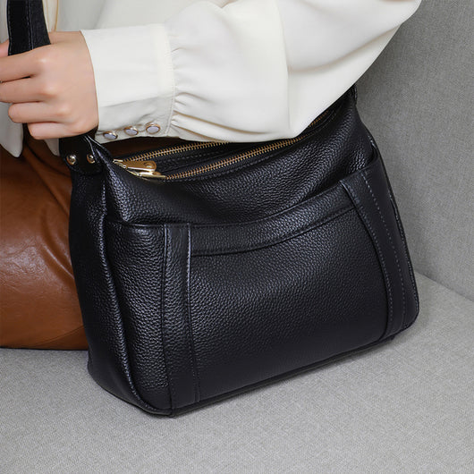 Bolso de Cuero Genuino de Gran Capacidad - Bolsa Madre Tipo Hombro - Image 3