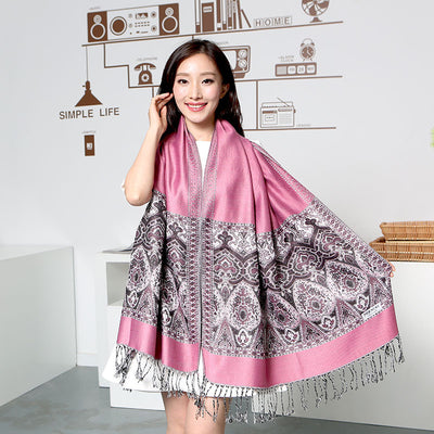 Bufanda Fresca Jacquard Floral con Tecnología Refrigerante - Image 12