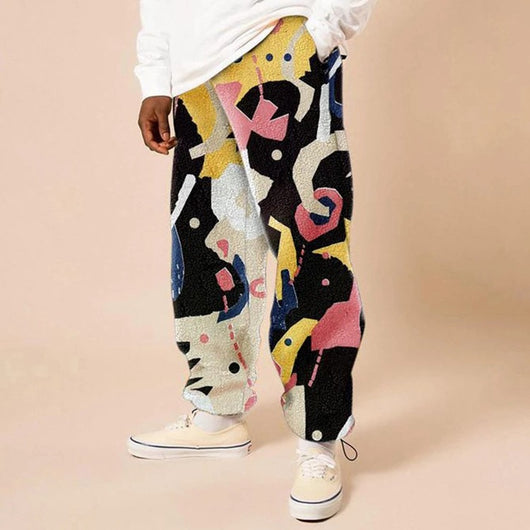 Pantalones Harem Sueltos de Cashmira Estampada con Lana - Image 10