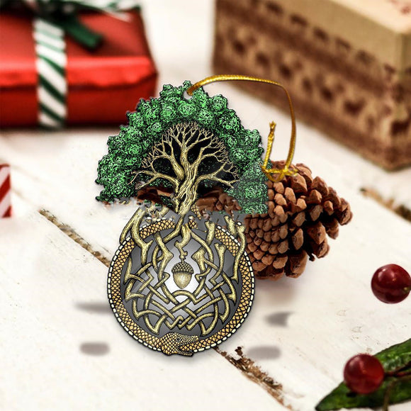 Adorno Navideño Acrílico Árbol de la Vida Ouroboros