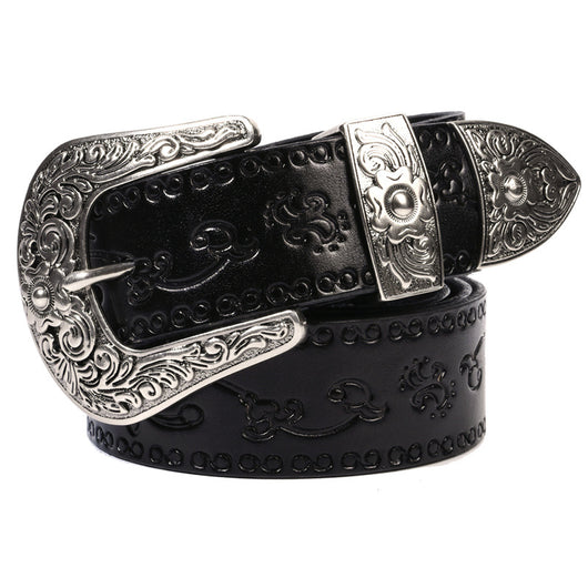 Cinturón de Cuero Grabado Estilo Mongol con Personalización Artesanal - Image 7