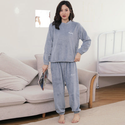 Pijama Cálido de Franela Japonesa para Otoño e Invierno - Image 14