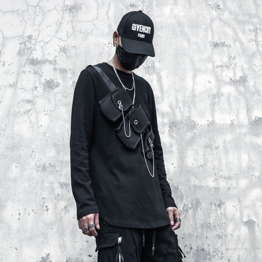 Camisa Suelta Personalizada Manga Larga Estilo Urbano Hombre