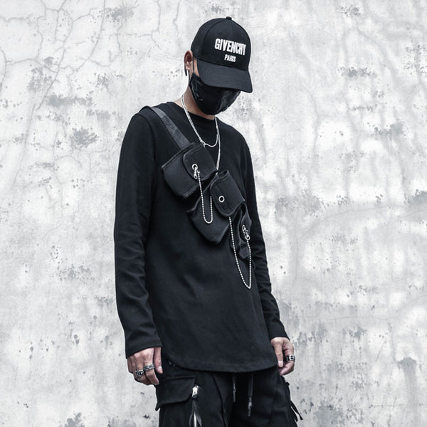 Camisa Suelta Personalizada Manga Larga Estilo Urbano Hombre