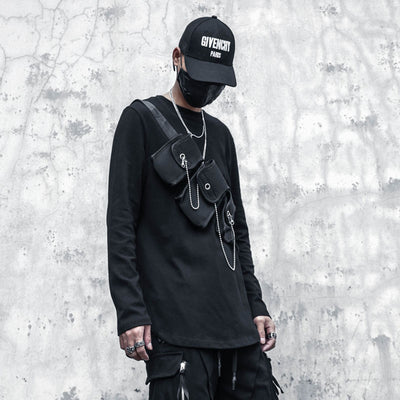 Camisa Suelta Personalizada Manga Larga Estilo Urbano Hombre