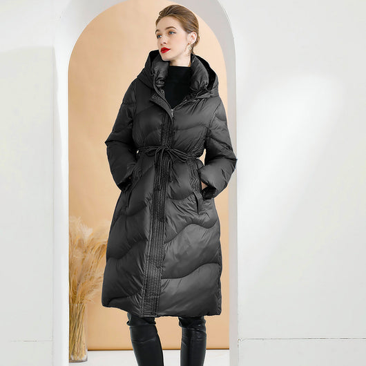 Abrigo Acolchado para Mujer con Capucha y Cintura Ajustable - Image 12