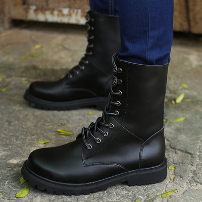 Botas Militares de Cuero para Hombre con Forro de Invierno - Image 4