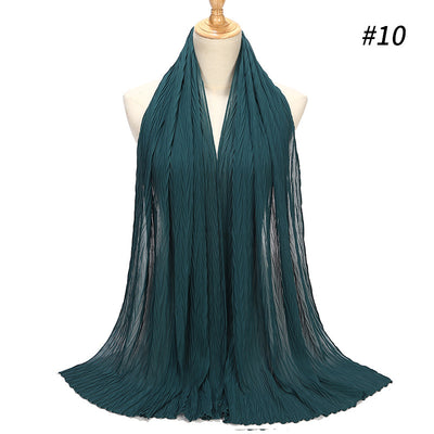 Pañuelo Gasa Plisado con Perlas de Moda - Image 12