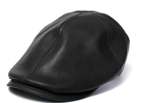 Gorra de Cuero Vintage Estilo Británico Unisex