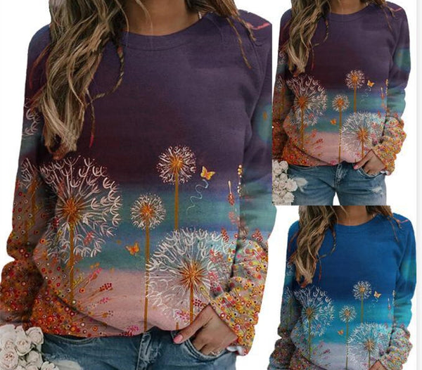 Sudadera Casual de Manga Larga Estampada con Forro Polar