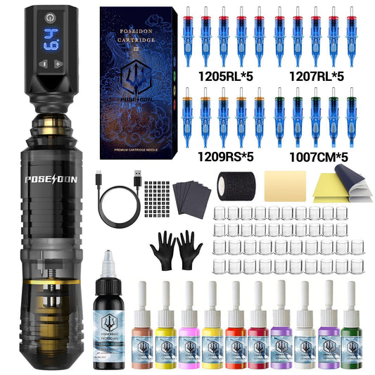 Kit Máquina de Tatuaje Inalámbrica Profesional All-in-One