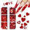 Caja de 6 Lentejuelas Decorativas Recortadas Rojo Amor - Colección San Valentín