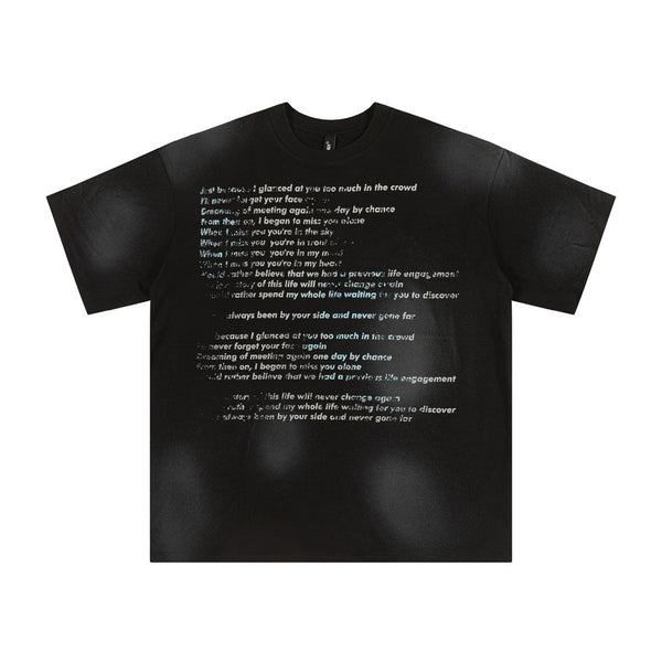 Camiseta de Algodón con Estampado de Letras para Hombre - Image 5