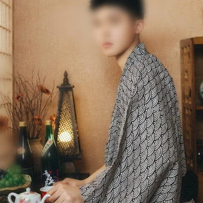 Kimono Formal Tradicional Japonés para Hombre - Image 13