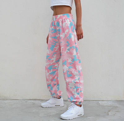 Pantalones Cargo Camuflaje Mujer - Joggers Holgados Cintura Alta Elásticos - Image 3