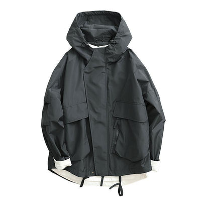 Chaqueta Retro Estilo Japonés para Hombre - Corta, Cortaviento y Amplia - Image 5